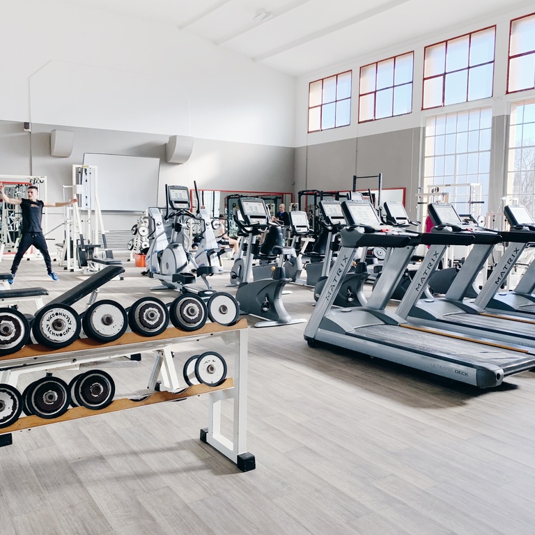 View of gym weights